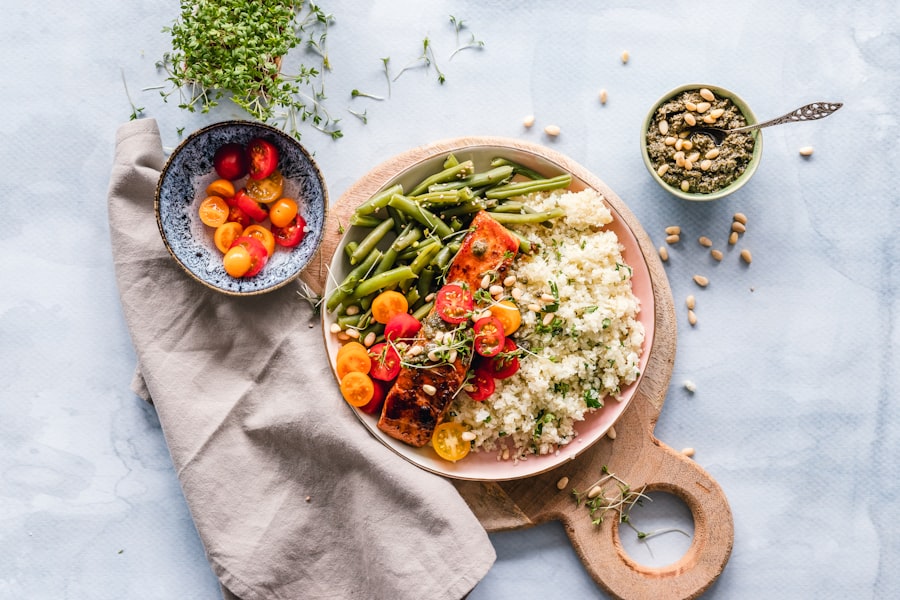 Plato saludable con vegetales